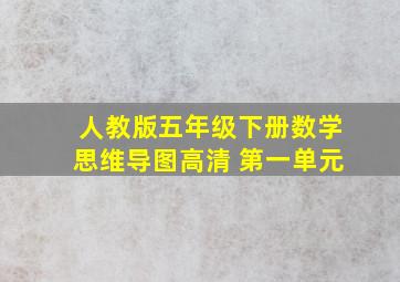 人教版五年级下册数学思维导图高清 第一单元